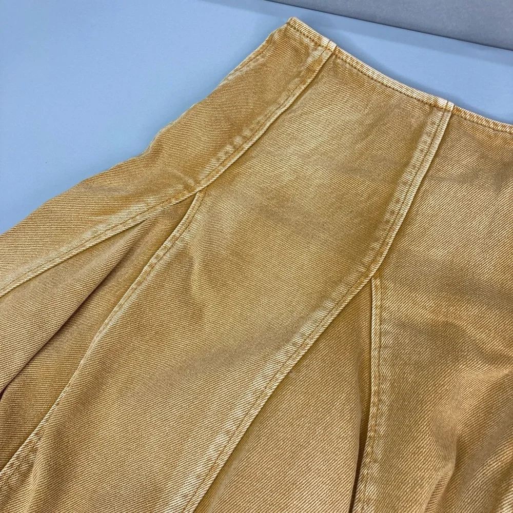 Free People Tan A-Line Skirt - Picture 4 of 14